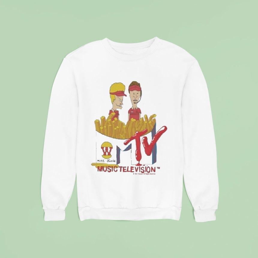 Beavis And Butt Head Mike Judge Music Television Burger World Sweatshirt Beavis And Butt Head Mike Judge Music Television Burger World Sweatshirt