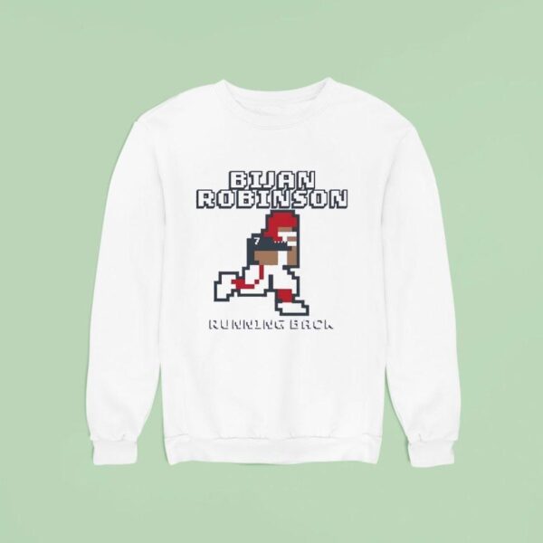 Bijan Robinson Pixel Player Running Back Atlanta Falcons Sweatshirt