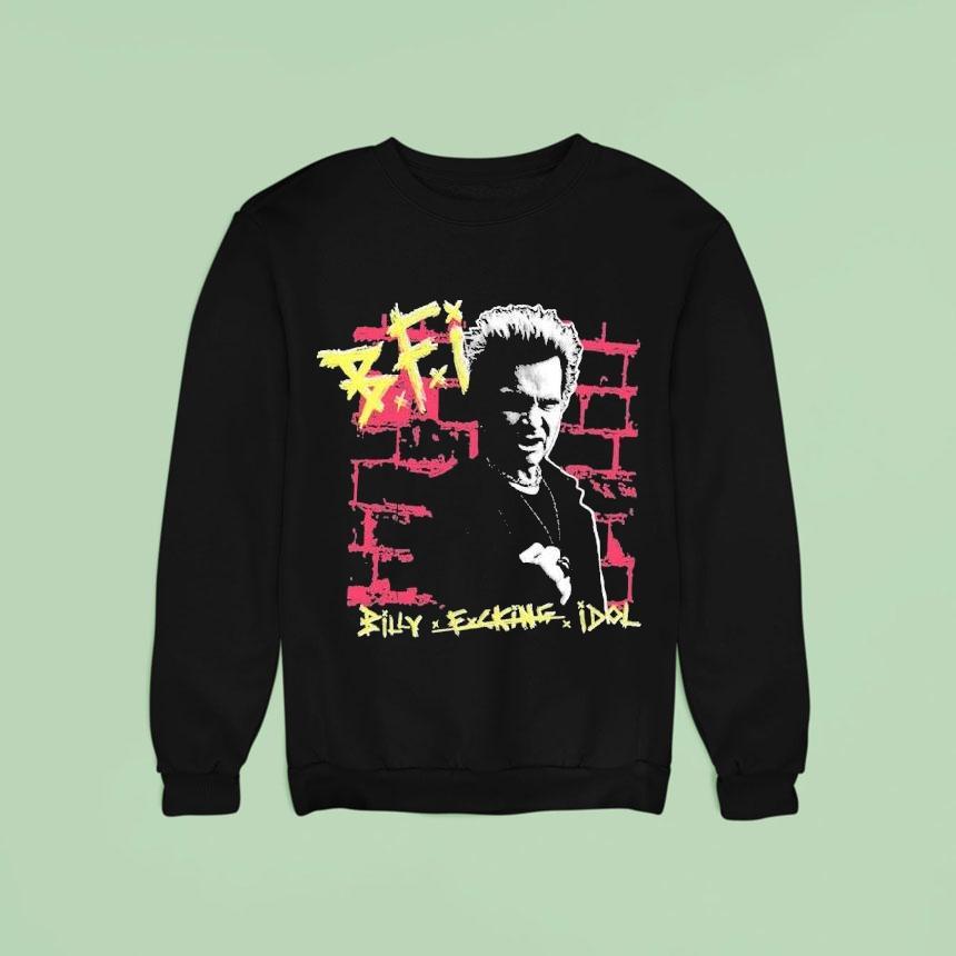 Billy Idol Bfi Billy Fucking Idol Brick Sweatshirt Billy Idol Bfi Billy Fucking Idol Brick Sweatshirt