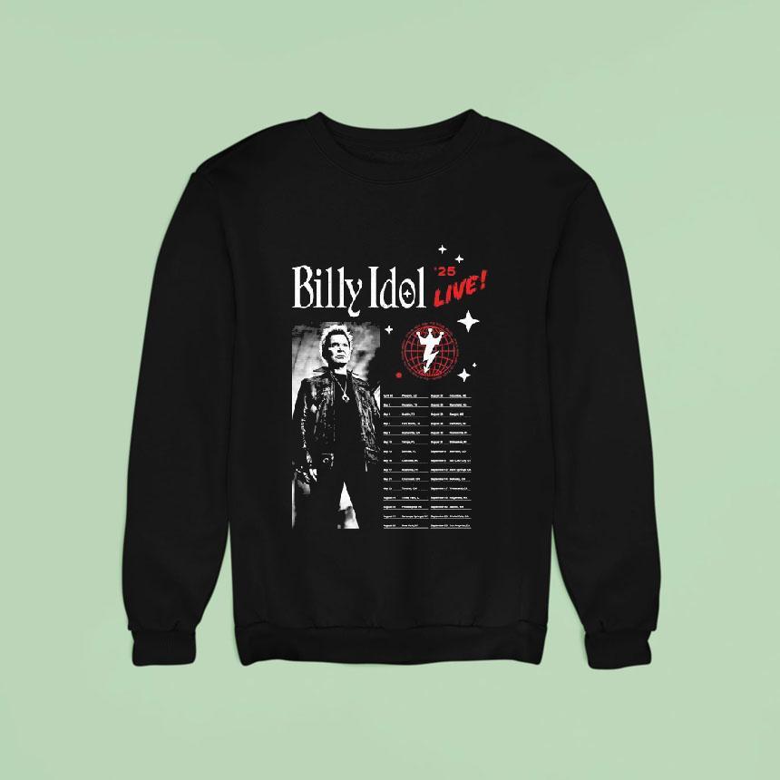 Billy Idol Live Tour Sweatshirt Billy Idol Live Tour Sweatshirt
