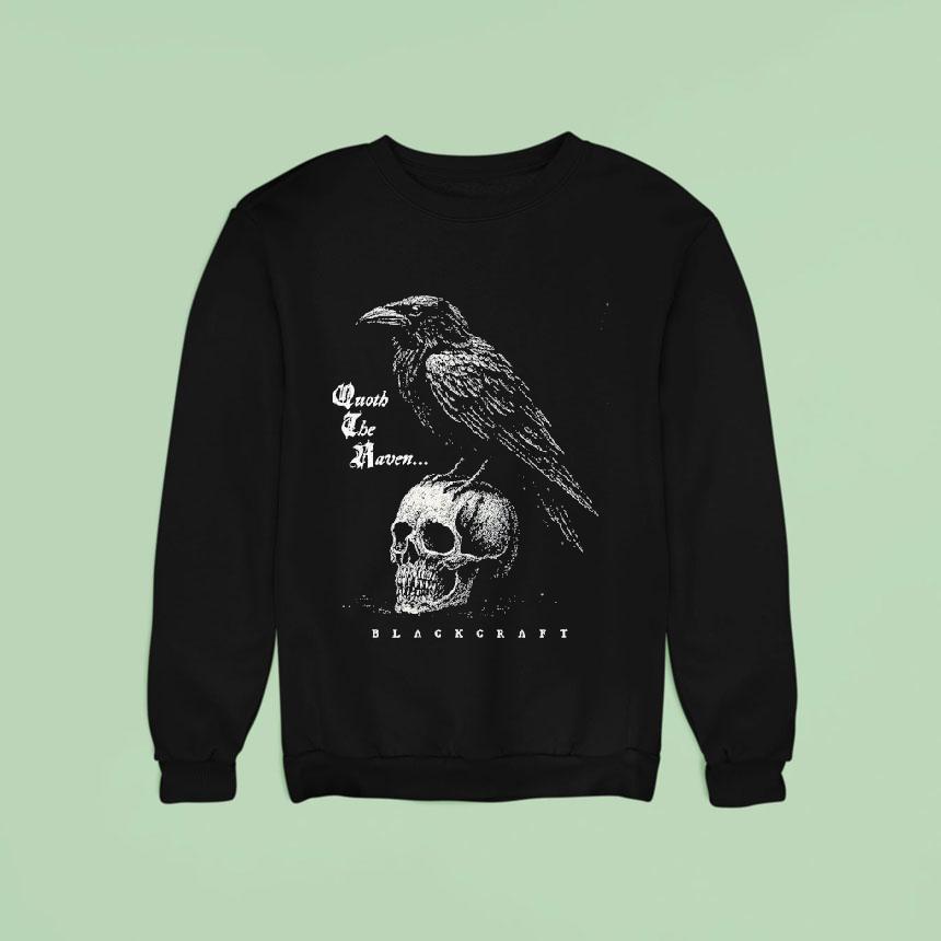 Blackcraft Cult Quoth The Raven Skull Sweatshirt Blackcraft Cult Quoth The Raven Skull Sweatshirt