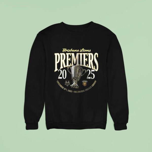 Brisbane Lions Premiers Afl Believed Back To Back Team Graphic Trophy Sweatshirt