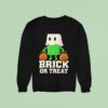 Building Bricks Halloween Brick Or Treat Ghost Builder Funny Sweatshirt