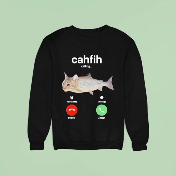 Cahfih Part Cat Fish Calling Decline Or Accep Sweatshirt