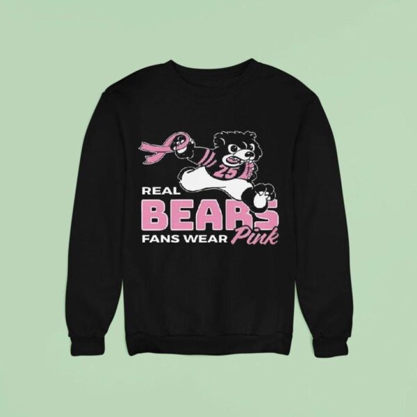 Caleb Williams Real Bears Fans Wear Pink Sweatshirt