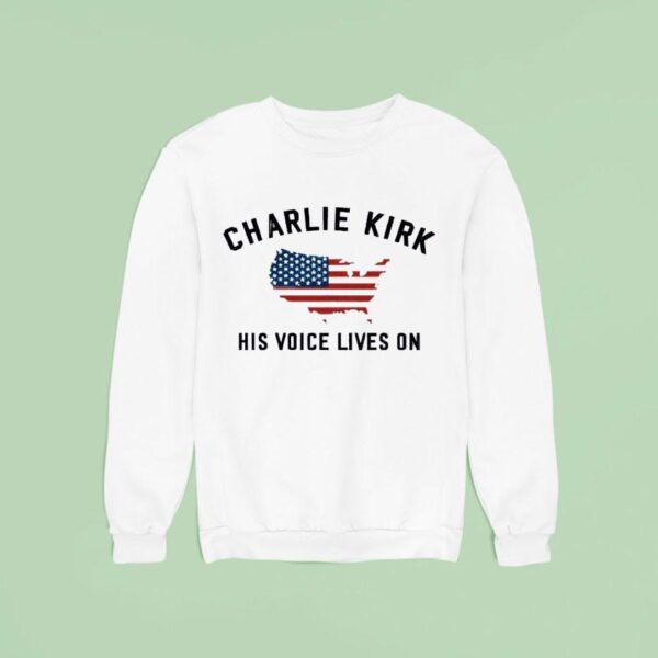 Charlie Kirk His Voice Lives On Printed Casual Sweatshirt