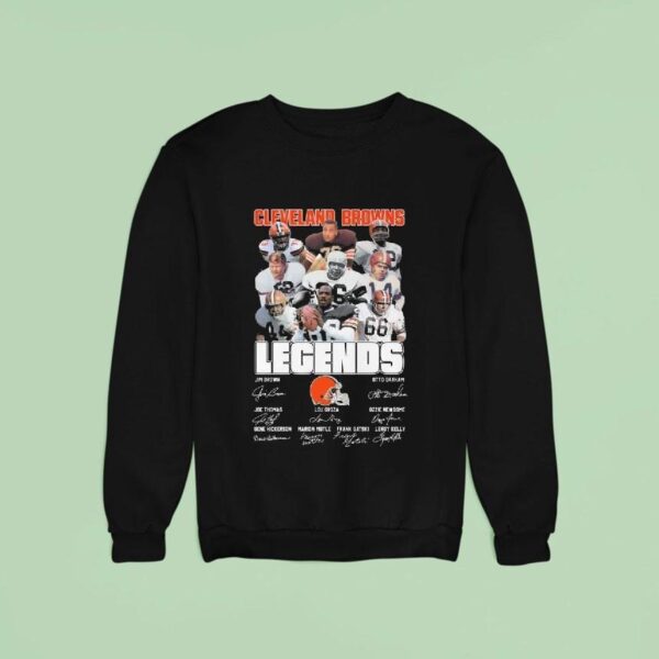 Cleveland Browns Legends Players Signatures Sweatshirt