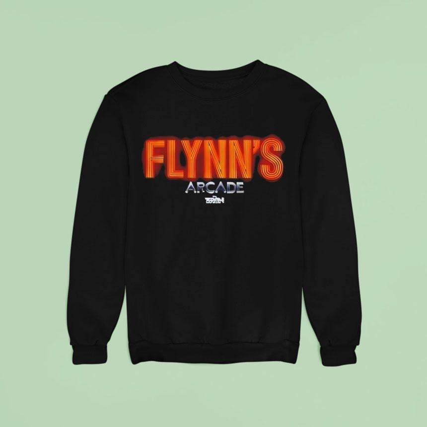 Disney Tron Flynn S Arcade Neon Logo Sweatshirt Disney Tron Flynn S Arcade Neon Logo Sweatshirt