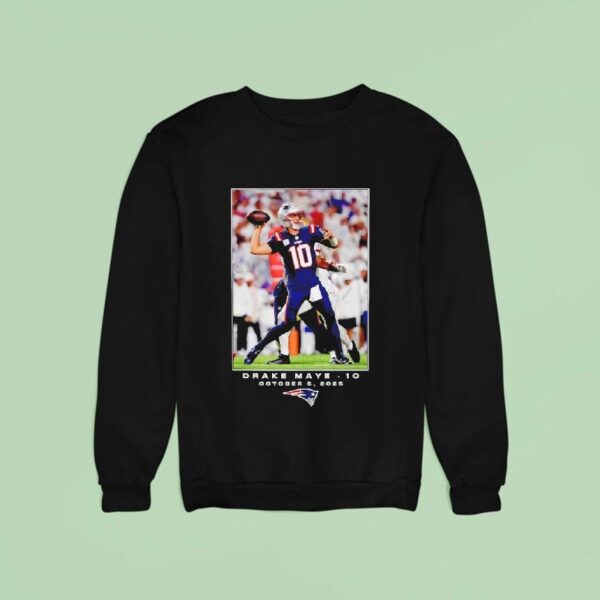 Drake Maye New England Patriots Nfl Flash Features Week Sweatshirt