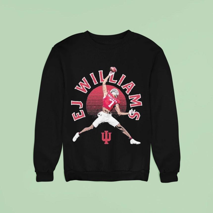 Ej Williams Indiana Hoosiers Illustrated Player Sweatshirt Ej Williams Indiana Hoosiers Illustrated Player Sweatshirt