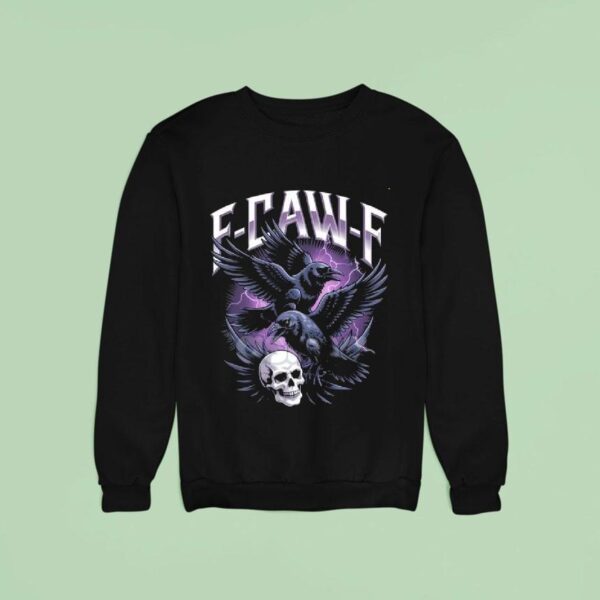 F Caw F Mortality Call Gothic Crow And Skull Sweatshirt