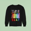 Floral Foxglove Daisy Tulip Book Lover Sweatshirt