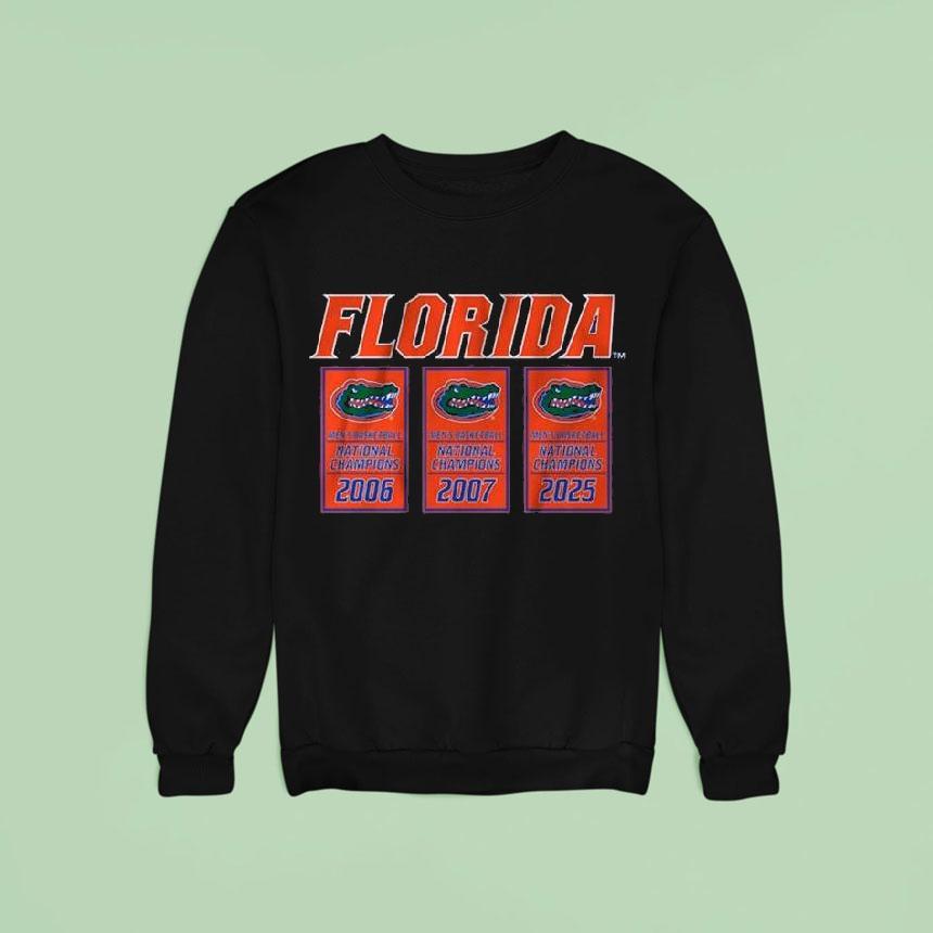 Florida Basketball Ncaa Men S Champions Banners Sweatshirt Florida Basketball Ncaa Men S Champions Banners Sweatshirt