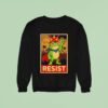 Funny Portland Frog Hop Protest Resist Frog No Kings Toad Sweatshirt
