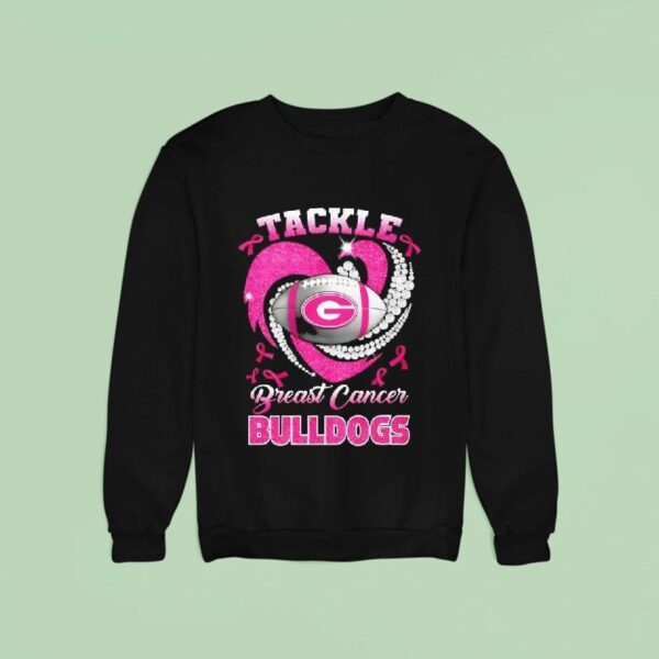 Georgia Bulldogs Tide Breast Cancer Awareness Tackle Hear Sweatshirt