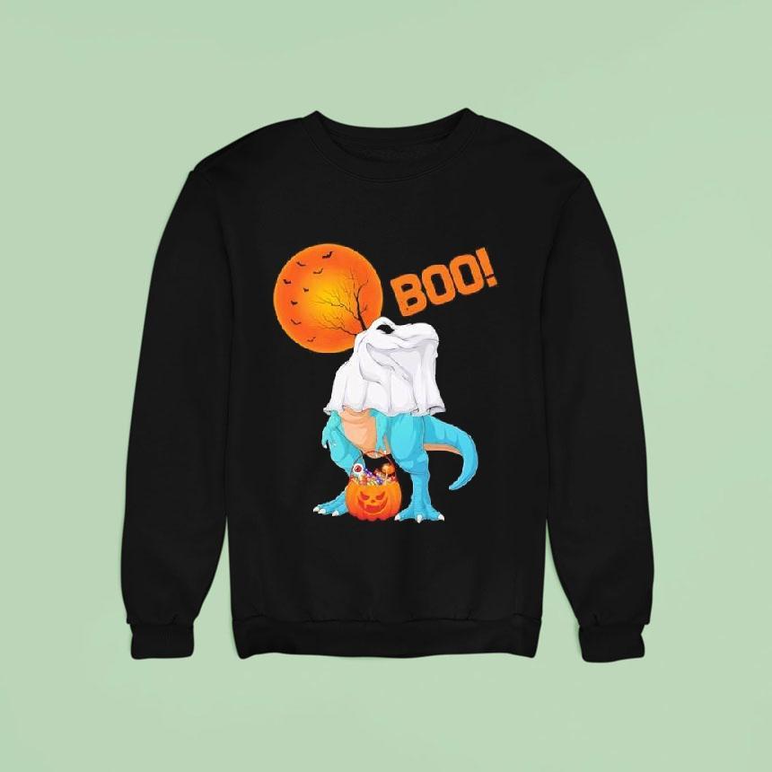 Ghost Dinosaur T Rex Funny Boo Halloween Boys Men Pumpkin Sweatshirt Ghost Dinosaur T Rex Funny Boo Halloween Boys Men Pumpkin Sweatshirt
