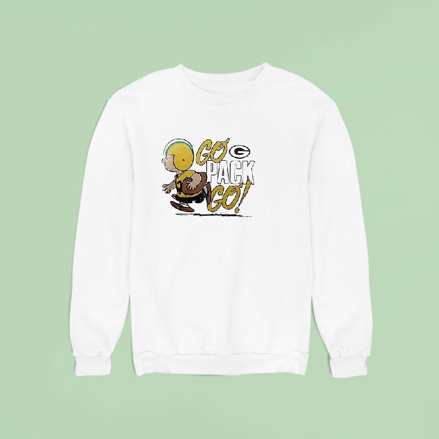 Green Bay Packers X Peanuts Snoopy Go Pack Go Winter Cartoon Sweatshirt Green Bay Packers X Peanuts Snoopy Go Pack Go Winter Cartoon Sweatshirt