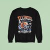 Illinois Fighting Illini Football Grunge Helme Sweatshirt