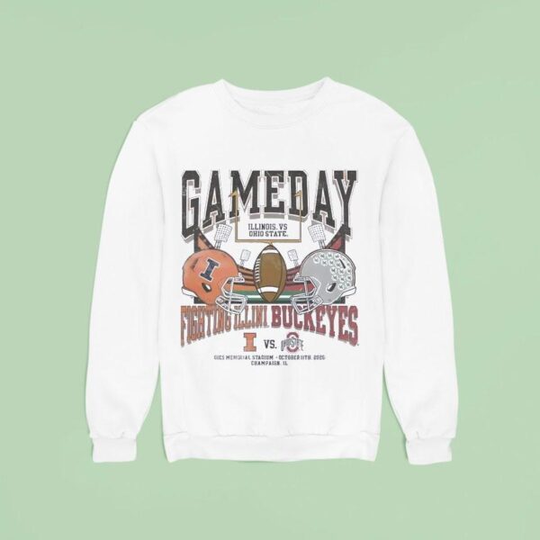Illinois Fighting Illini Ivory Vs Ohio State Buckeyes Gameday Football Sweatshirt