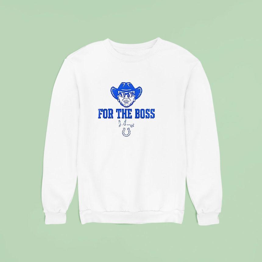 Indianapolis Colts Jim Irsay For The Boss Signature Logo Sweatshirt Indianapolis Colts Jim Irsay For The Boss Signature Logo Sweatshirt