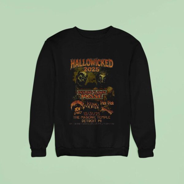 Insane Clown Posse Hallowicked Fall Tour Detroit Michigan Sweatshirt