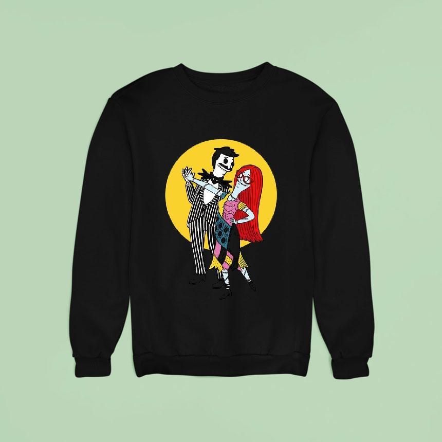 Jack Skellington And Sally Bob S Burgers Nightmare Halloween Sweatshirt Jack Skellington And Sally Bob S Burgers Nightmare Halloween Sweatshirt
