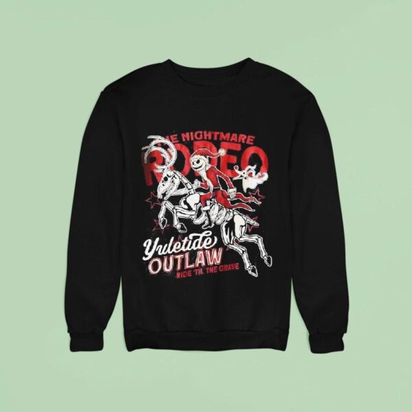 Jack Skellington The Nightmare Before Christmas Yuletide Outlaw Ride Til The Grave Sweatshirt