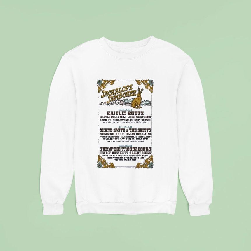 Jackalope Jamboree Turnpike Troubadours Kaitlin Butts Shane Smith And The Saints Sweatshirt Jackalope Jamboree Turnpike Troubadours Kaitlin Butts Shane Smith And The Saints Sweatshirt