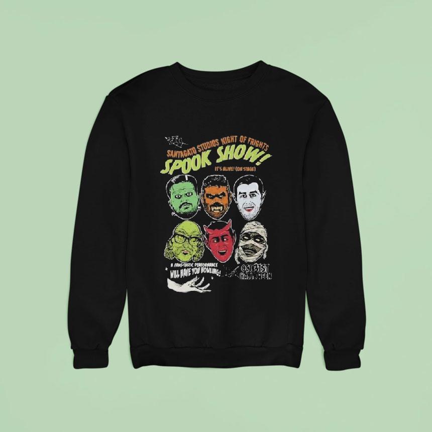 Joe Santagato Studios Night Of Frights Spook Show Studios Monster Mash Oct St Halloween Faces Sweatshirt Joe Santagato Studios Night Of Frights Spook Show Studios Monster Mash Oct St Halloween Faces Sweatshirt