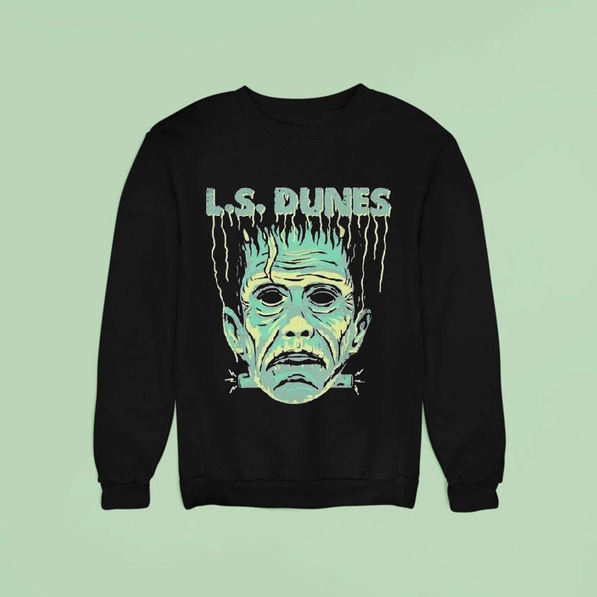 L S Dunes Frankenstein Live Halloween Head Sweatshirt L S Dunes Frankenstein Live Halloween Head Sweatshirt