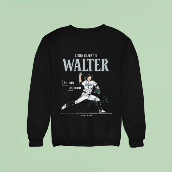 Logan Gilbert Is Walter Seattle Mariners Baseball Mlb Slash Line Signature Sweatshirt
