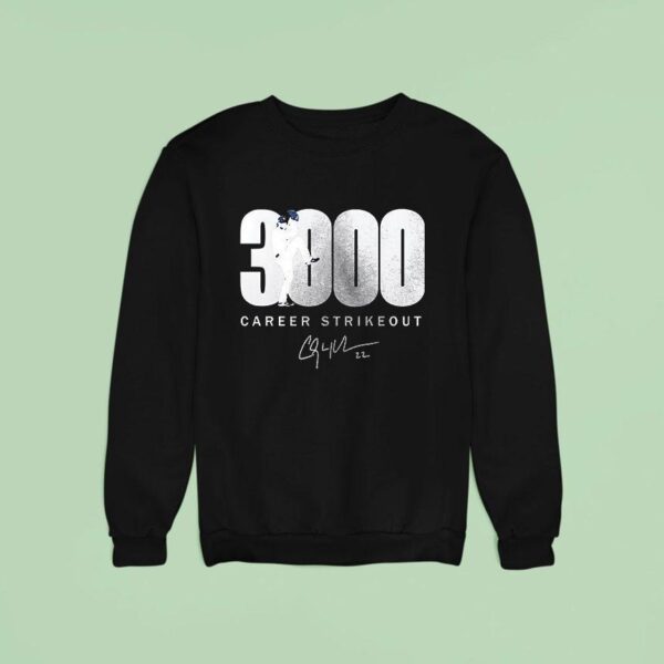 Los Angeles Dodgers Clayton Kershaw S Th Career Strikeout Club Name Roster Pose Sweatshirt