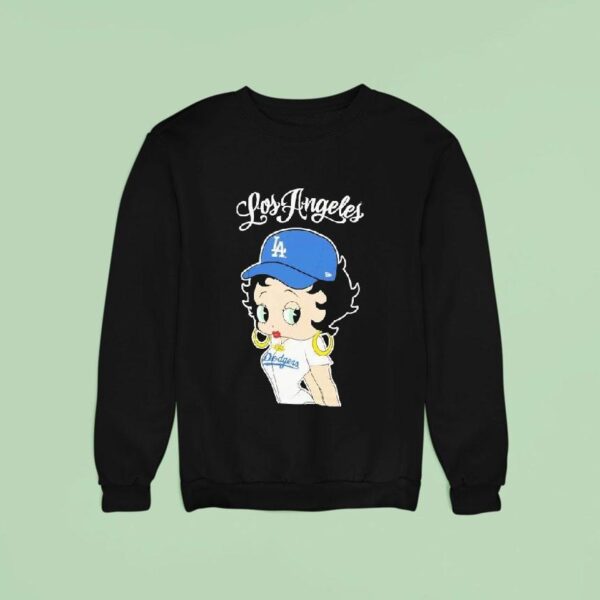 Los Angeles Dodgers X Bella Dona Betty Boop Mlb Sweatshirt