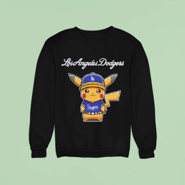 Los Angeles Dodgers X Pikachu Logo Sweatshirt
