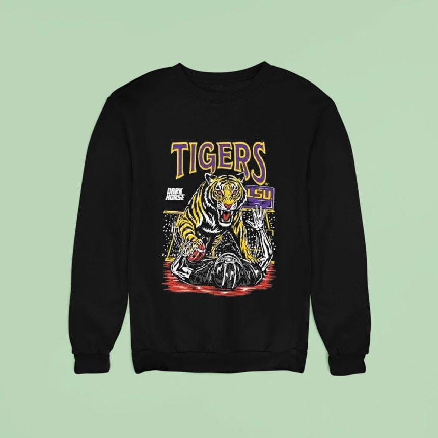 Lsu Tigers Dark Horse Death Valley Mascot Sweatshirt Lsu Tigers Dark Horse Death Valley Mascot Sweatshirt