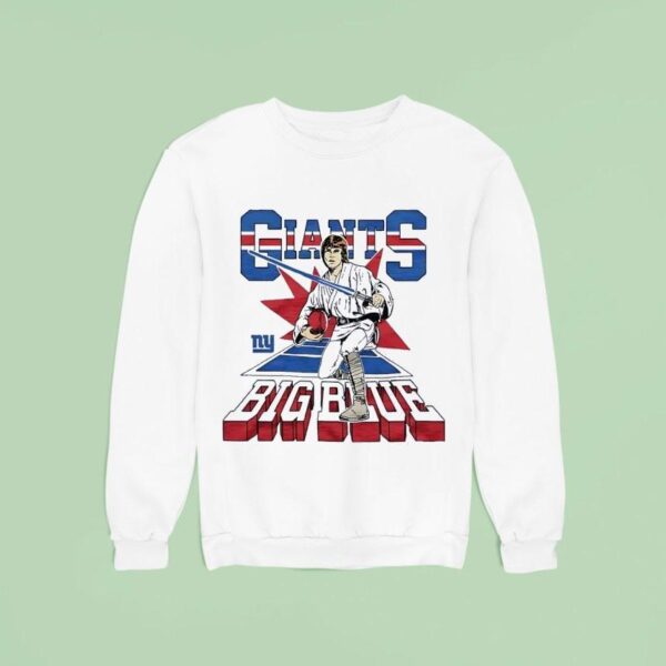 Luke Skywalker X New York Giants Big Blue Ny Sweatshirt