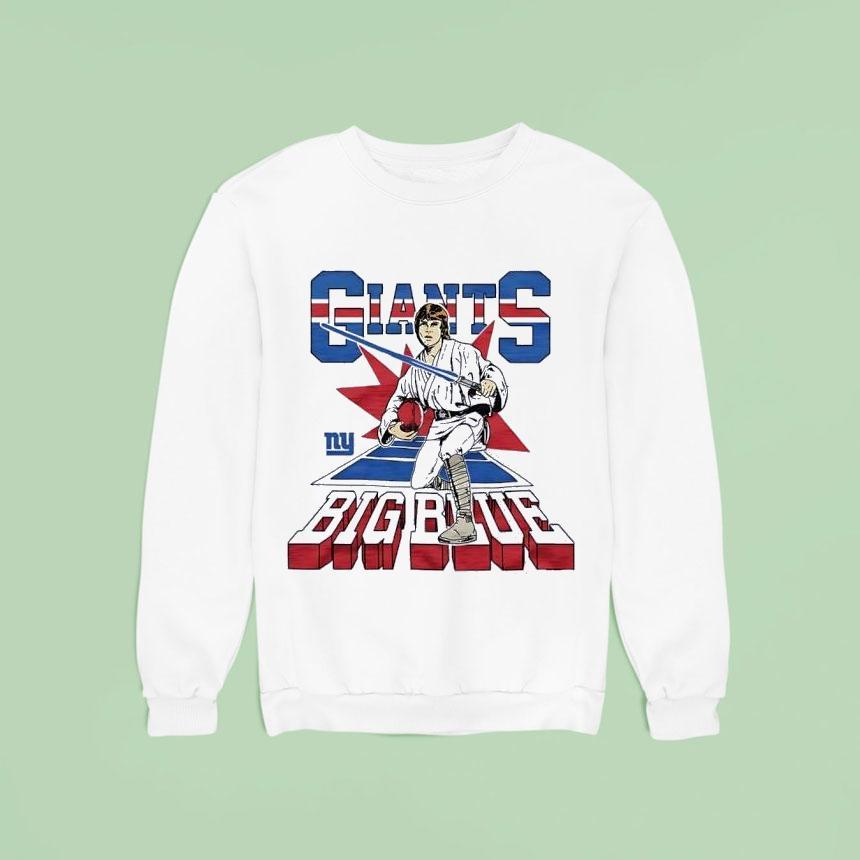 Luke Skywalker X New York Giants Big Blue Ny Sweatshirt Luke Skywalker X New York Giants Big Blue Ny Sweatshirt