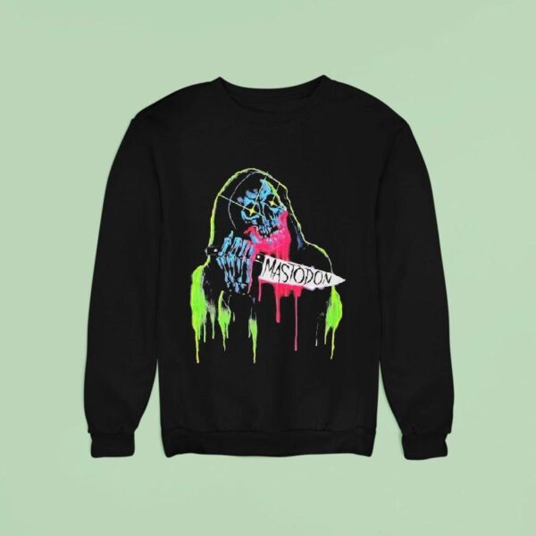 Mastodon Neon Knife Skull Reaper Sweatshirt