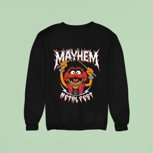 Mayhem Metal Fest Character Animal From The Muppets Sweatshirt