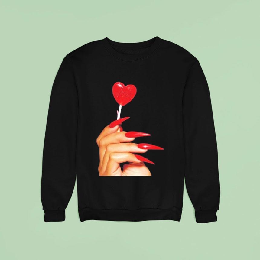 Megan Thee Stallion Lover Girl Candy Hear Sweatshirt Megan Thee Stallion Lover Girl Candy Hear Sweatshirt