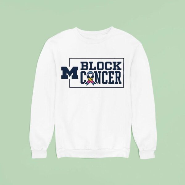 Michigan Wolverines Block Cancer Breast Cancer Awareness Sweatshirt