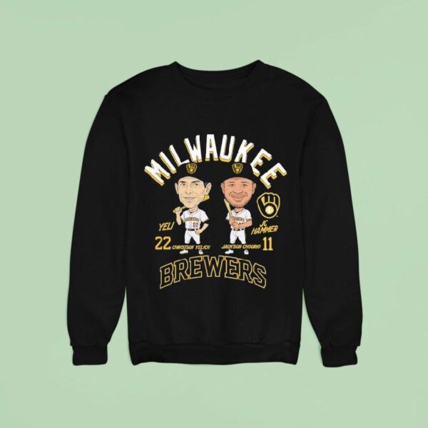 Milwaukee Brewers Jackson Chourio And Christian Yelich Player Sweatshirt