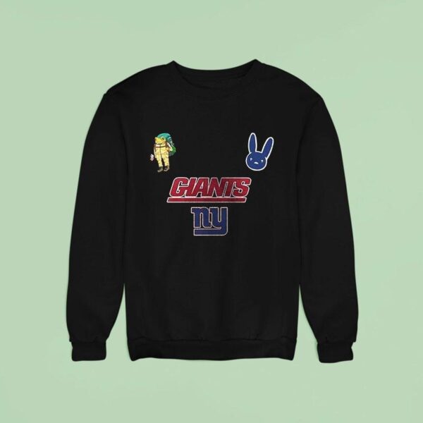 New York Giants X Bad Bunny Super Bowl Football Logo Signature Sweatshirt