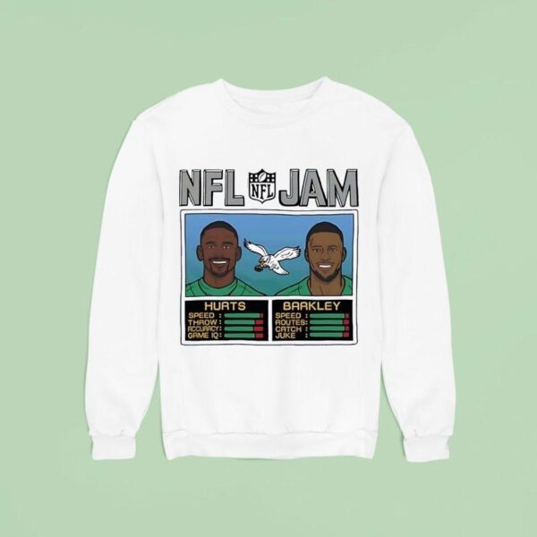 Nfl Jam Jalen Hurts And Saquon Barkley Philadelphia Eagles Football Sweatshirt