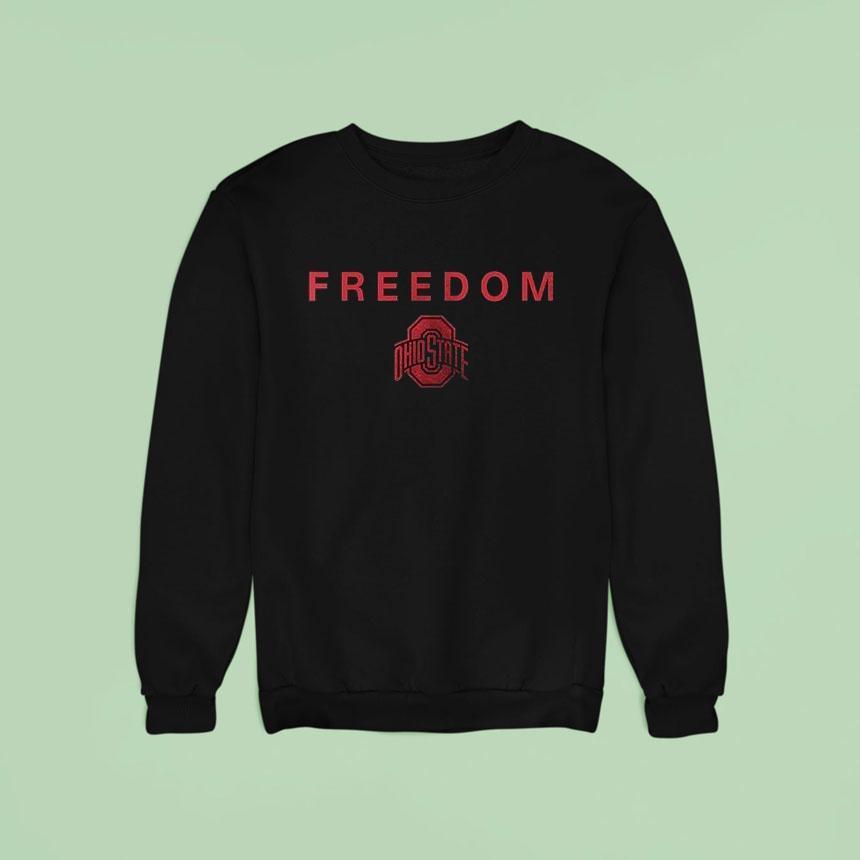 Ohio State Buckeyes The Ohio State University X Charlie Kirk Freedom Logo Sweatshirt Ohio State Buckeyes The Ohio State University X Charlie Kirk Freedom Logo Sweatshirt