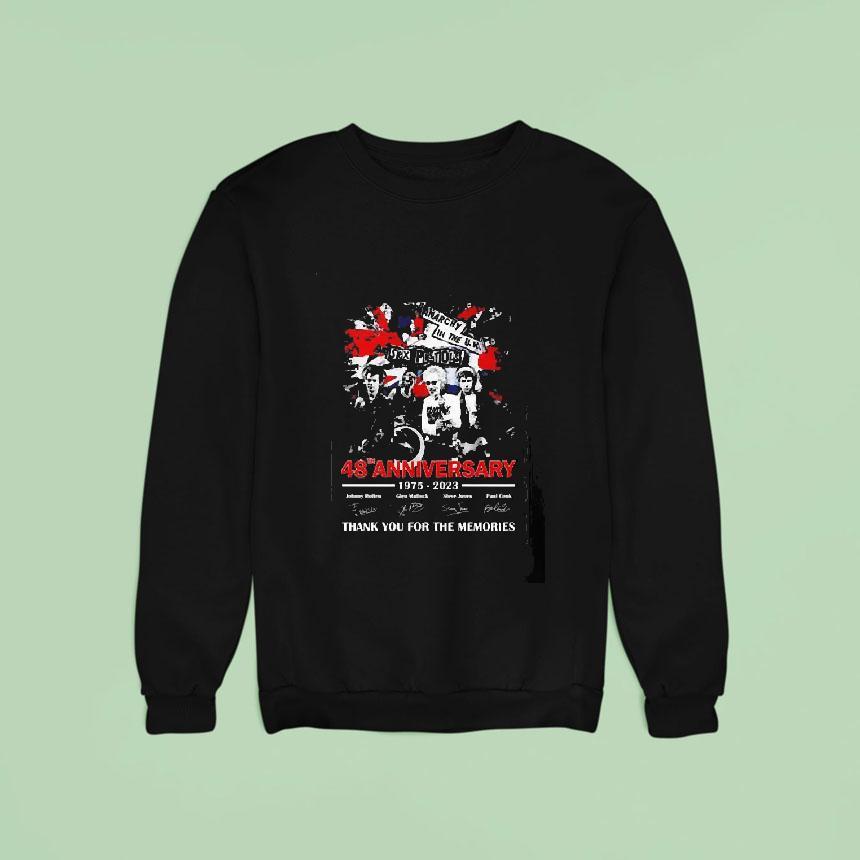 Original Th Anniversary Sex Pistols Thank You For The Memories Signatures Sweatshirt Original Th Anniversary Sex Pistols Thank You For The Memories Signatures Sweatshirt