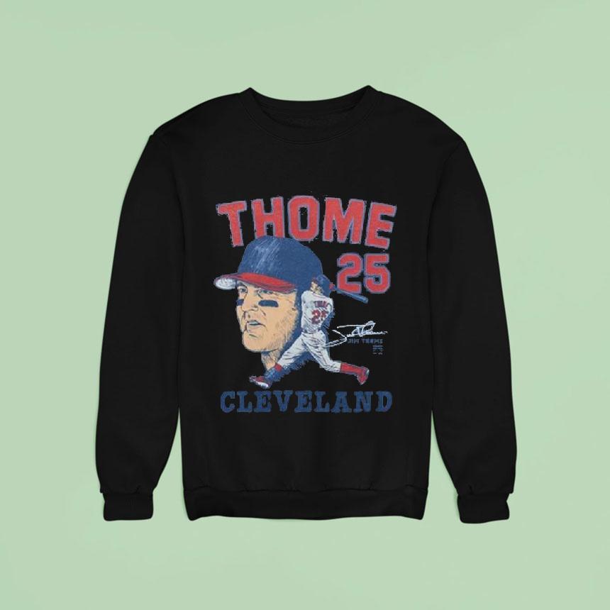 Original Cleveland Guardians Jim Thome Signature Sweatshirt Original Cleveland Guardians Jim Thome Signature Sweatshirt