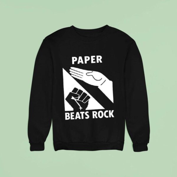 Paper Beats Rock Hand Back Sweatshirt