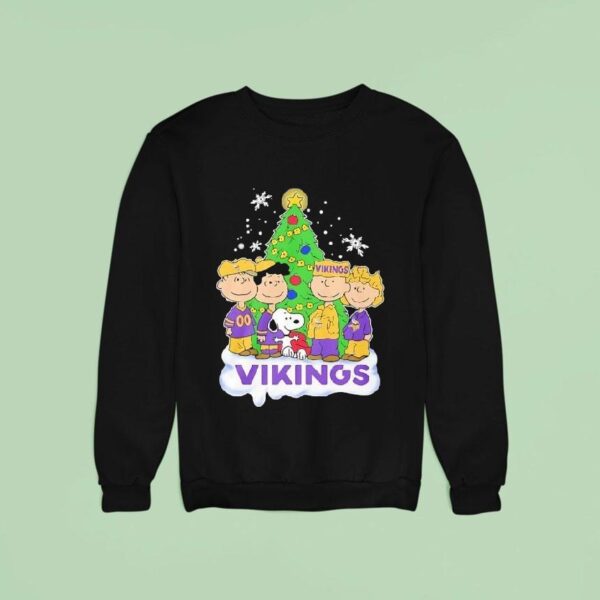 Peanuts Characters X Minnesota Vikings Chrismas Sweatshirt
