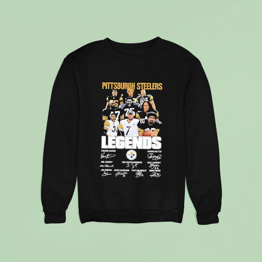 Pittsburgh Slers Legends Jerome Bettis Jack Lambert Hines Ward Signatures Sweatshirt Pittsburgh Slers Legends Jerome Bettis Jack Lambert Hines Ward Signatures Sweatshirt